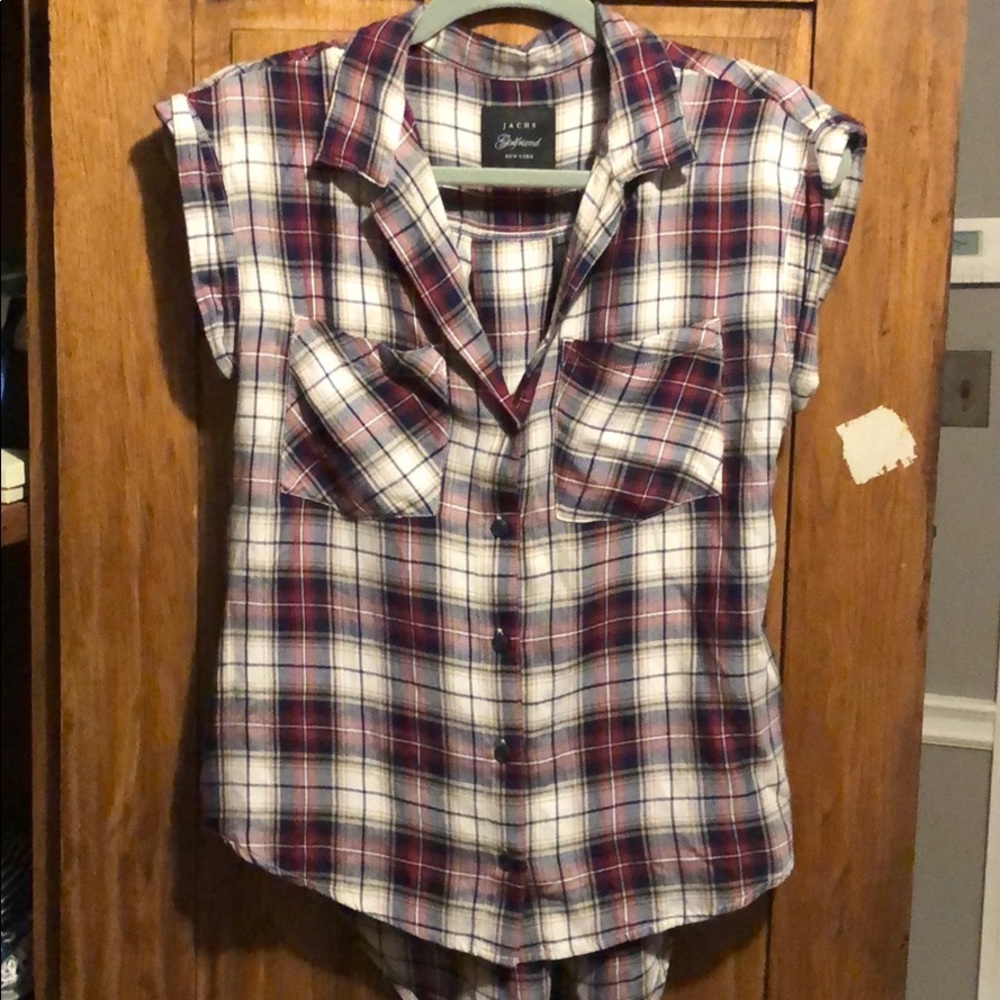 Jach’s Capsleeve Plaid Button down